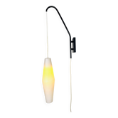 Floating Wall Lamp In Matt Opal Glass By Philips, The Netherlands 1960S