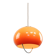 Space Age Orange Jolly Pendant Lamp from Guzzini, 1960s