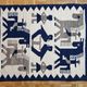 Handmade wool carpet "Pampa" with ethnic motifs from South America, 144 cm x 84 cm