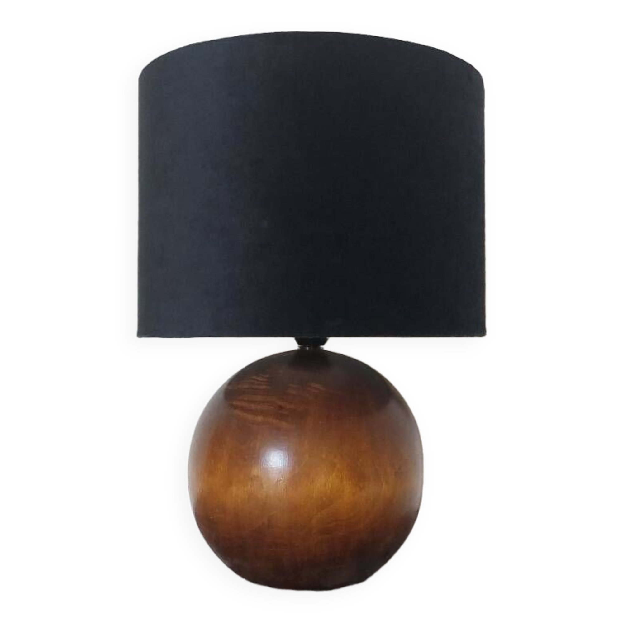 Vintage wooden ball lamp base