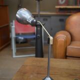 Industrial metal and brass desk lamp 1950