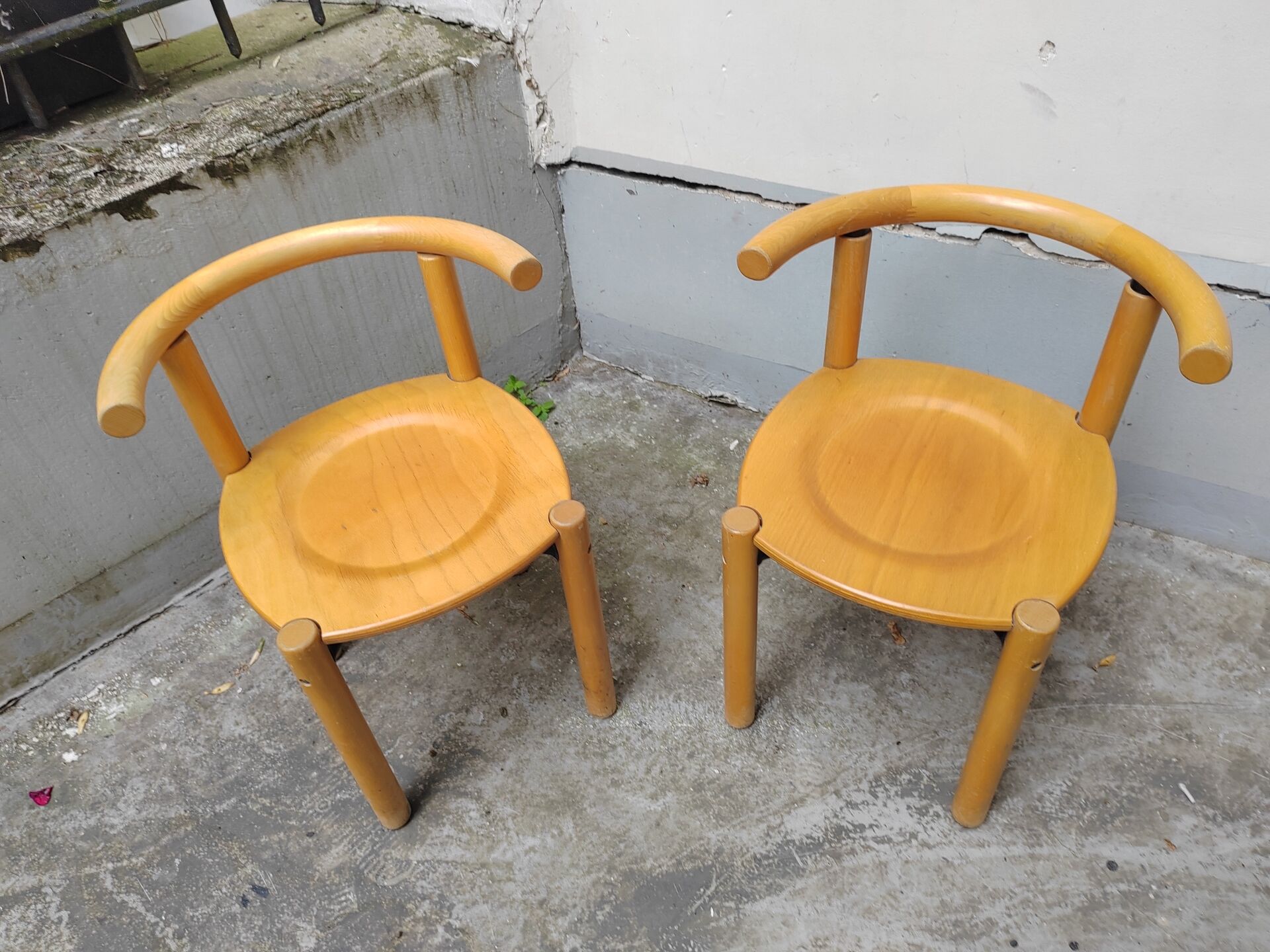 Paire de chaises lubke 1970