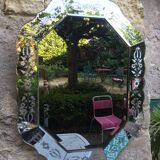 Octagonal Venetian mirror 89 x 68 cm
