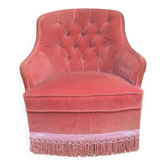 1960s velvet toad chair