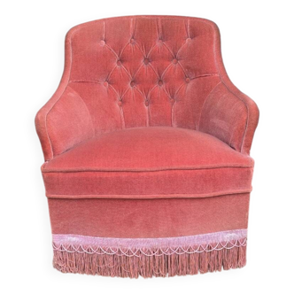 1960s velvet toad chair