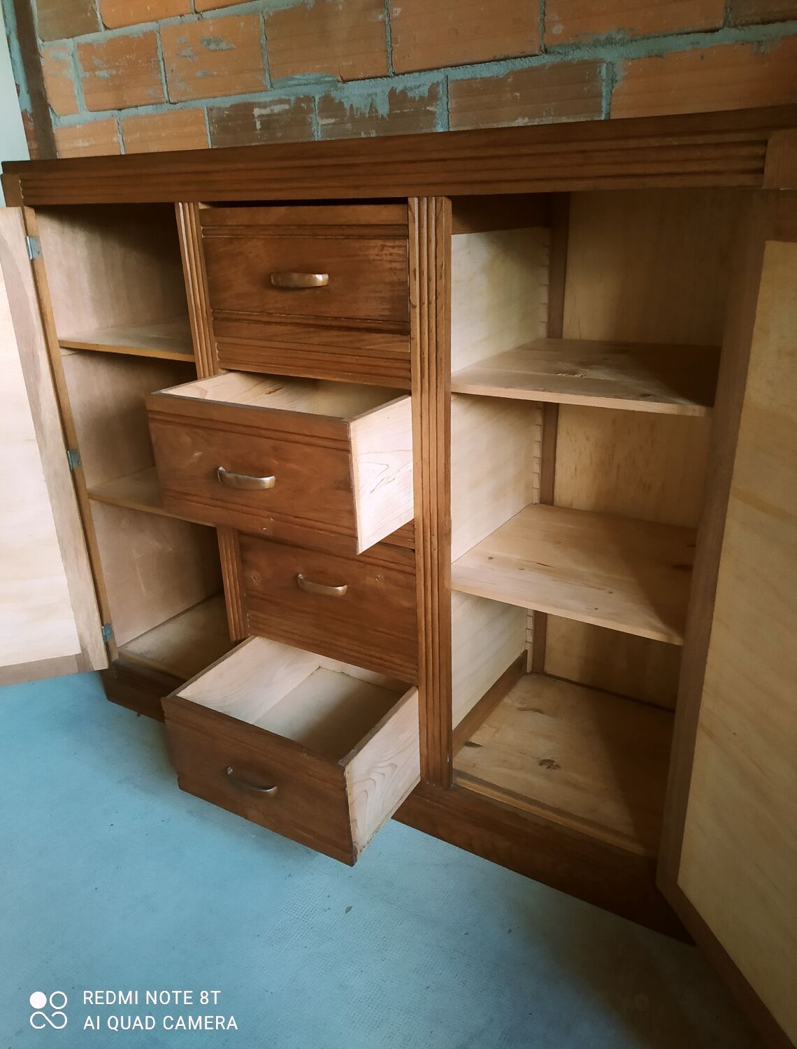 Original and vintage sideboard in solid wood