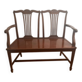 Mahogany banquette canapé in Hepplewhite style