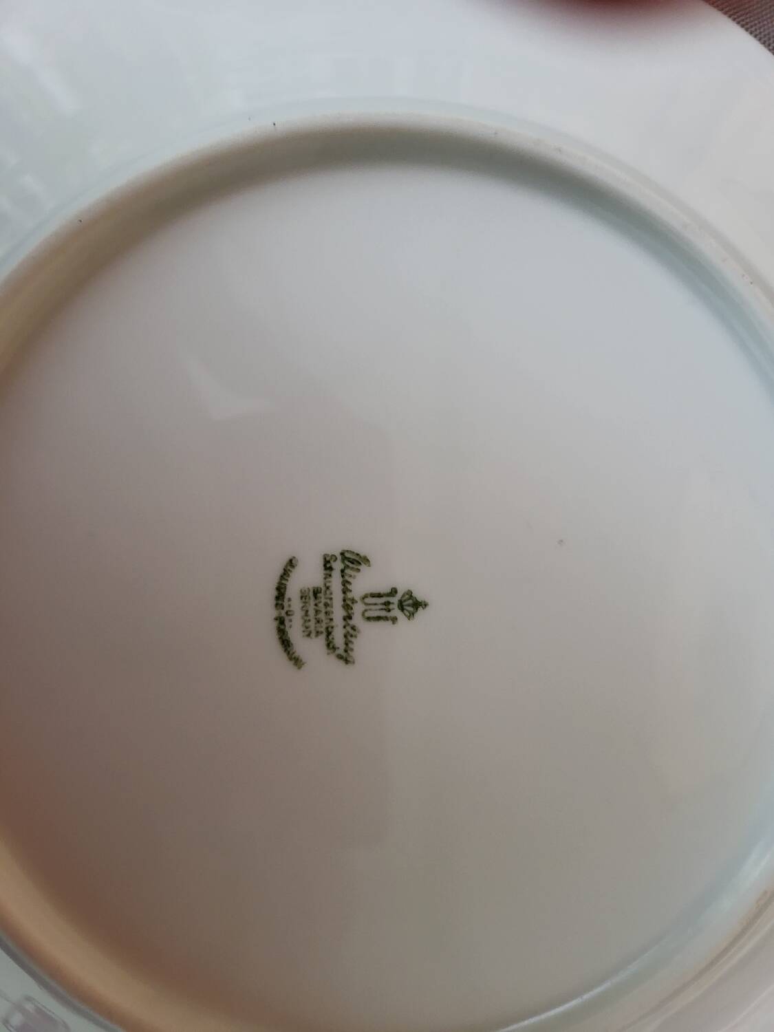 Set of 6 Bavarian porcelain flat plates Germany Winterling forget-me-not decor.