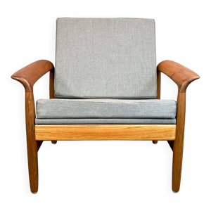 fauteuil, teck avec rembourrage