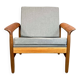 Armchair, teak with grey upholstery, 1960s