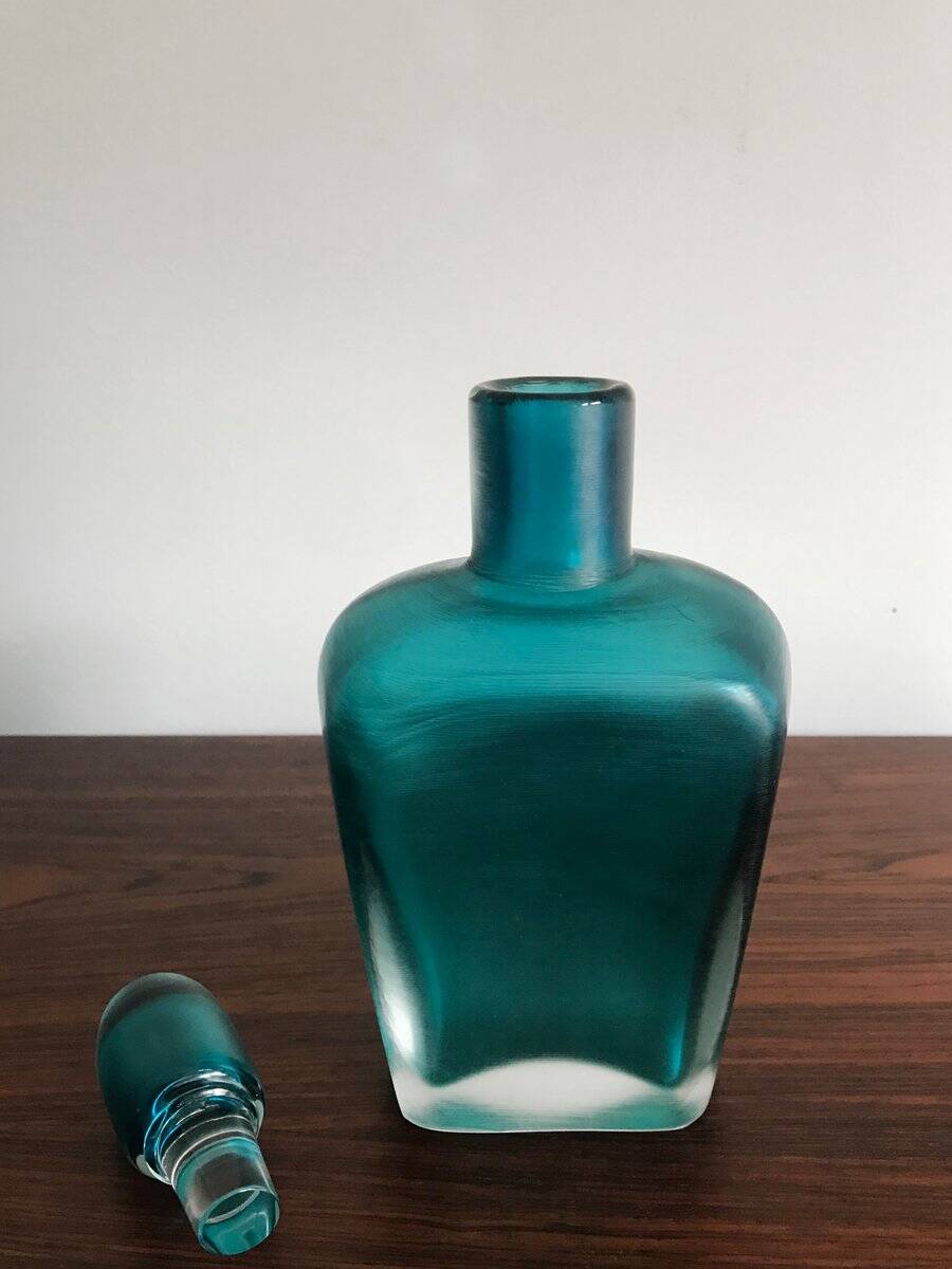 Murano Glass Incisi Series Bottle by Paolo Venini for Venini, 1981