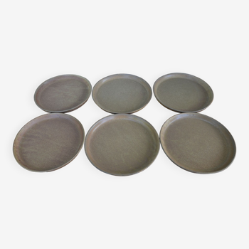 Set of 6 stoneware plates