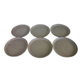 Set of 6 stoneware plates