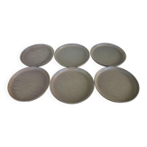 Lot de 6 assiettes en grès