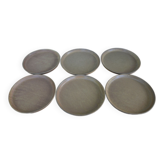 Set of 6 stoneware plates