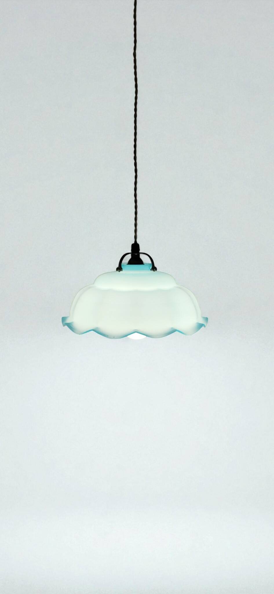 Opal glass pendant light