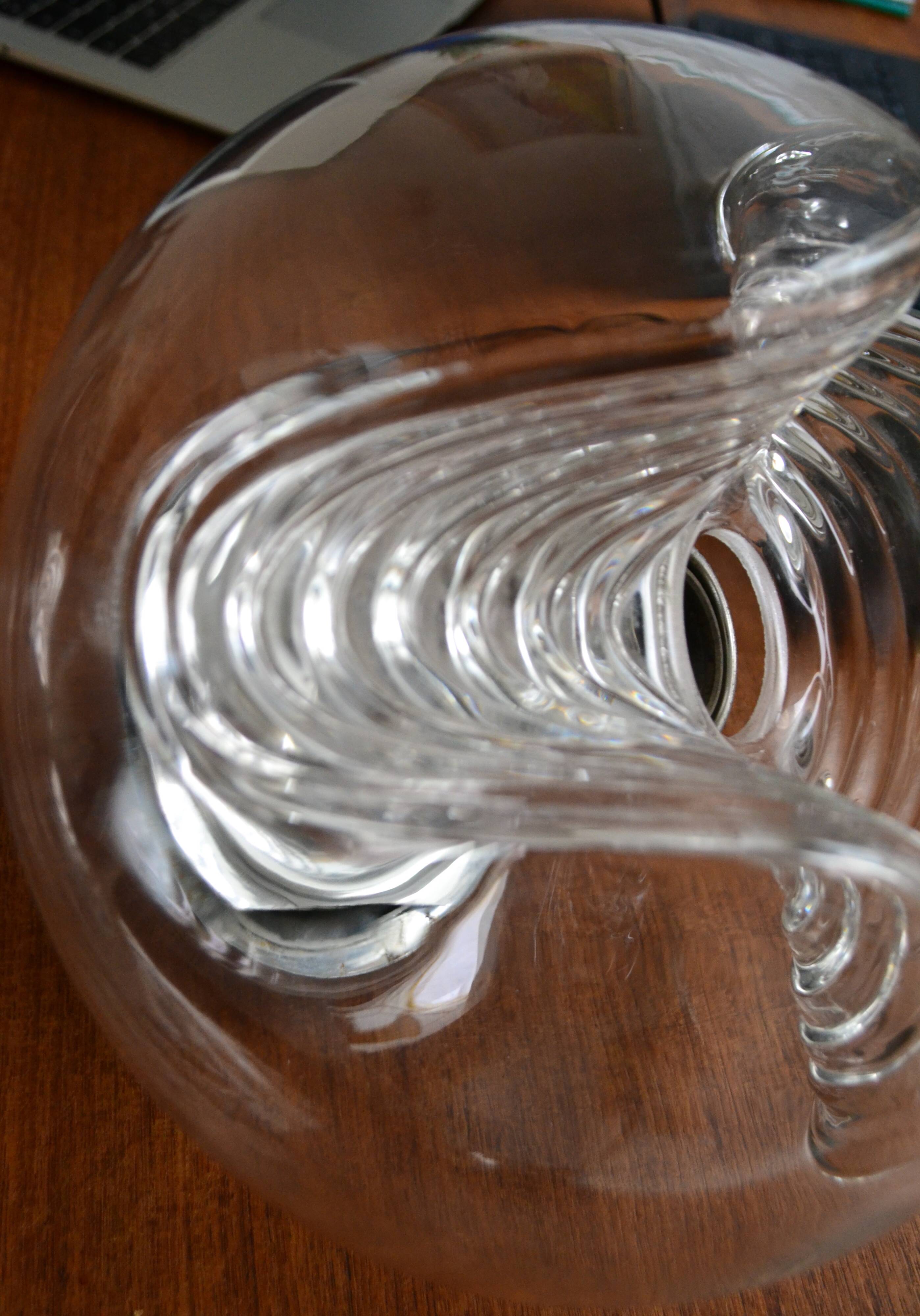 Peill & Putzler "wave" suspension, glass and chrome from the 60s/70s.