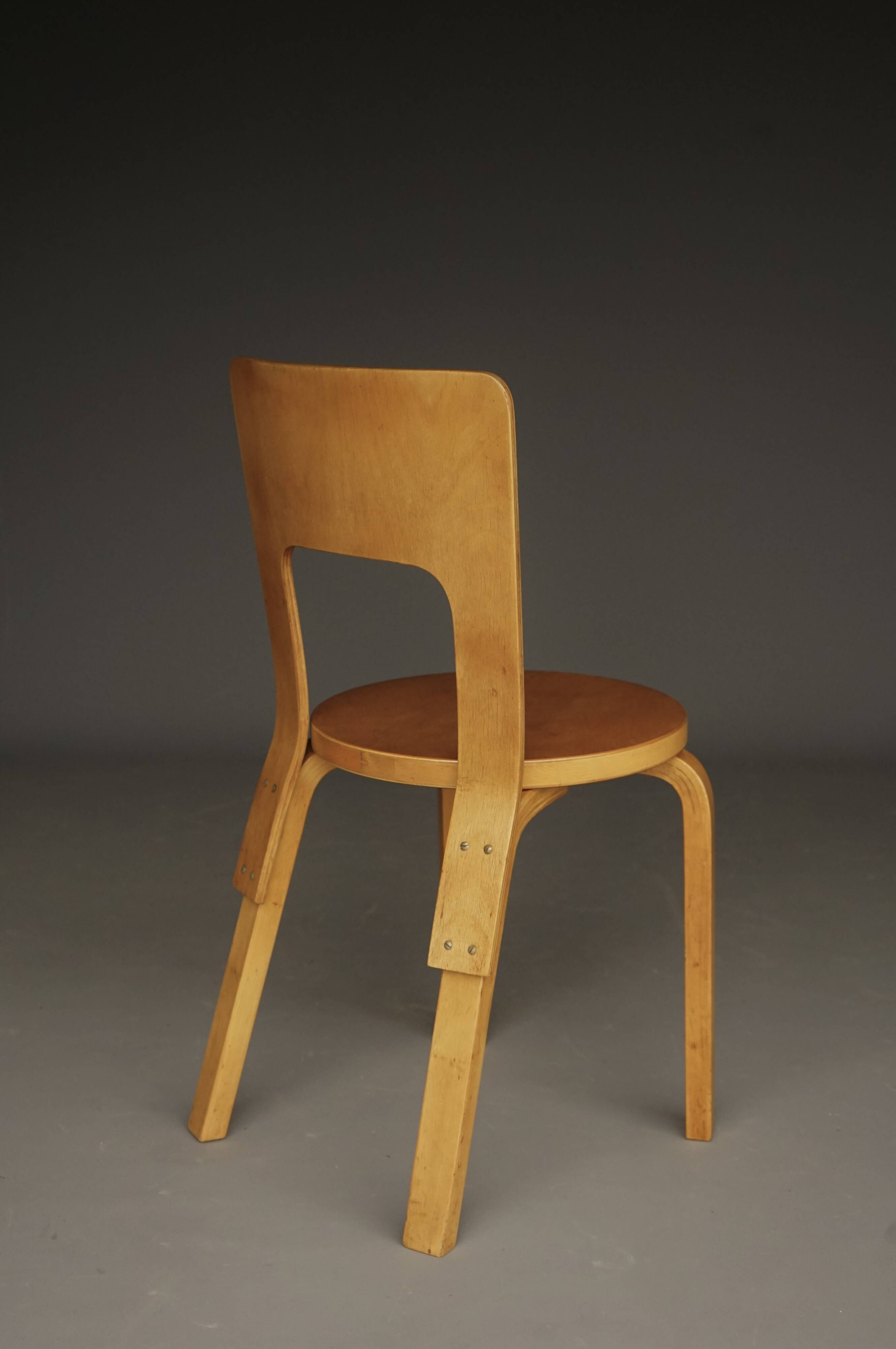 Model 66 Side Chair by Alvar Aalto for Artek, 1940s