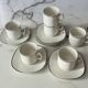 Coffee service cups and saucers porcelain Schirnding Bavaria