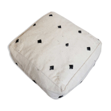 Housse de pouf Berbère Béni Ouarain à losanges noirs et blancs