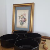 Vintage black Arcoroc ramekins