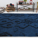 Navy Blue Hemp Carpet Rug,293x219Cm