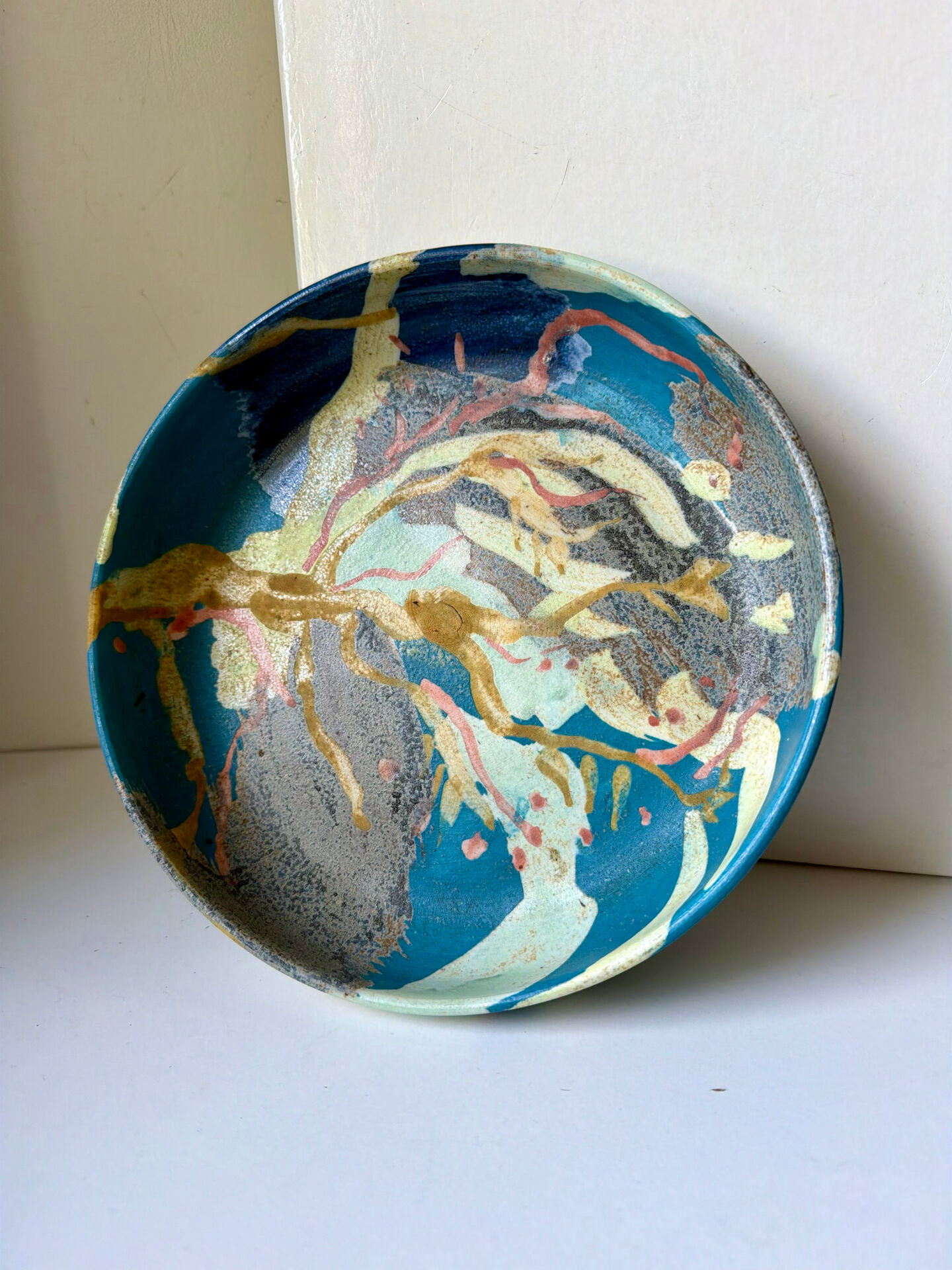 Vintage Danish Ceramic Art Studio Decorative Bowl signed