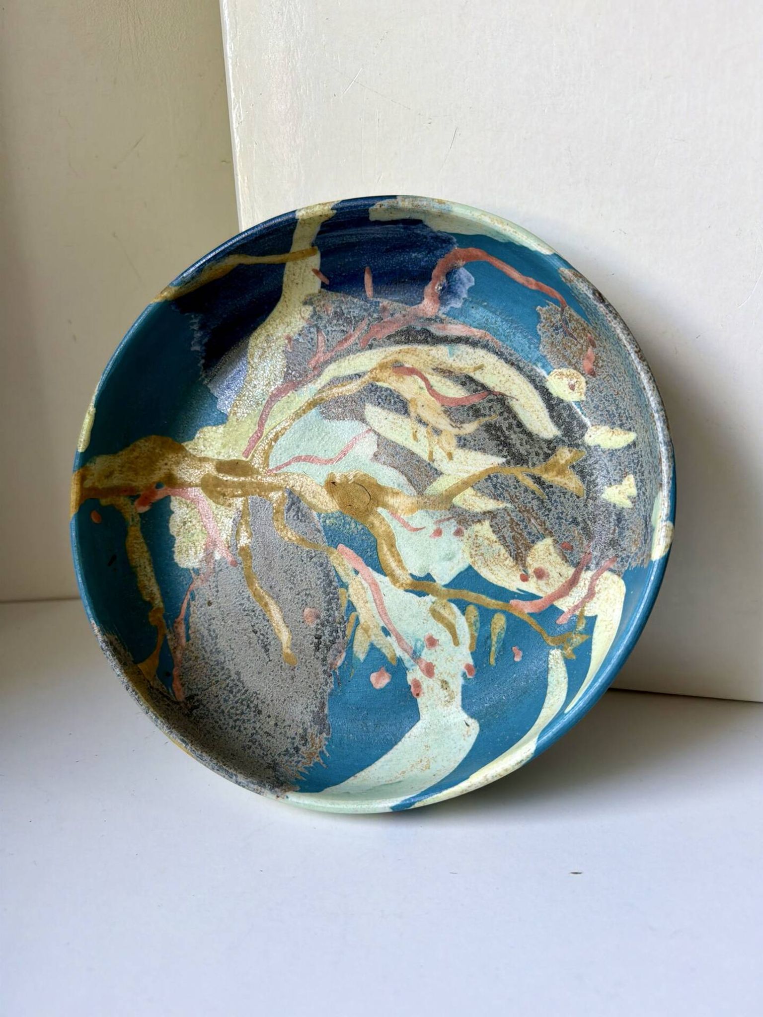 Vintage Danish Ceramic Art Studio Decorative Bowl signed