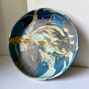 Vintage Danish Ceramic Art Studio Decorative Bowl signed