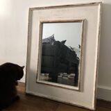 Old wooden frame mirror
