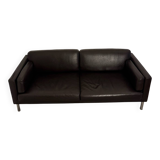 Canapé en cuir marron
