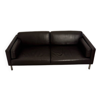 Canapé en cuir marron