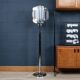 20th century italian chrome & glass floor lamp attributable to max ingrand