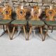 Lot 4 chaises auberge bistrot 1970"