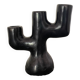 Bougeoir argile noire