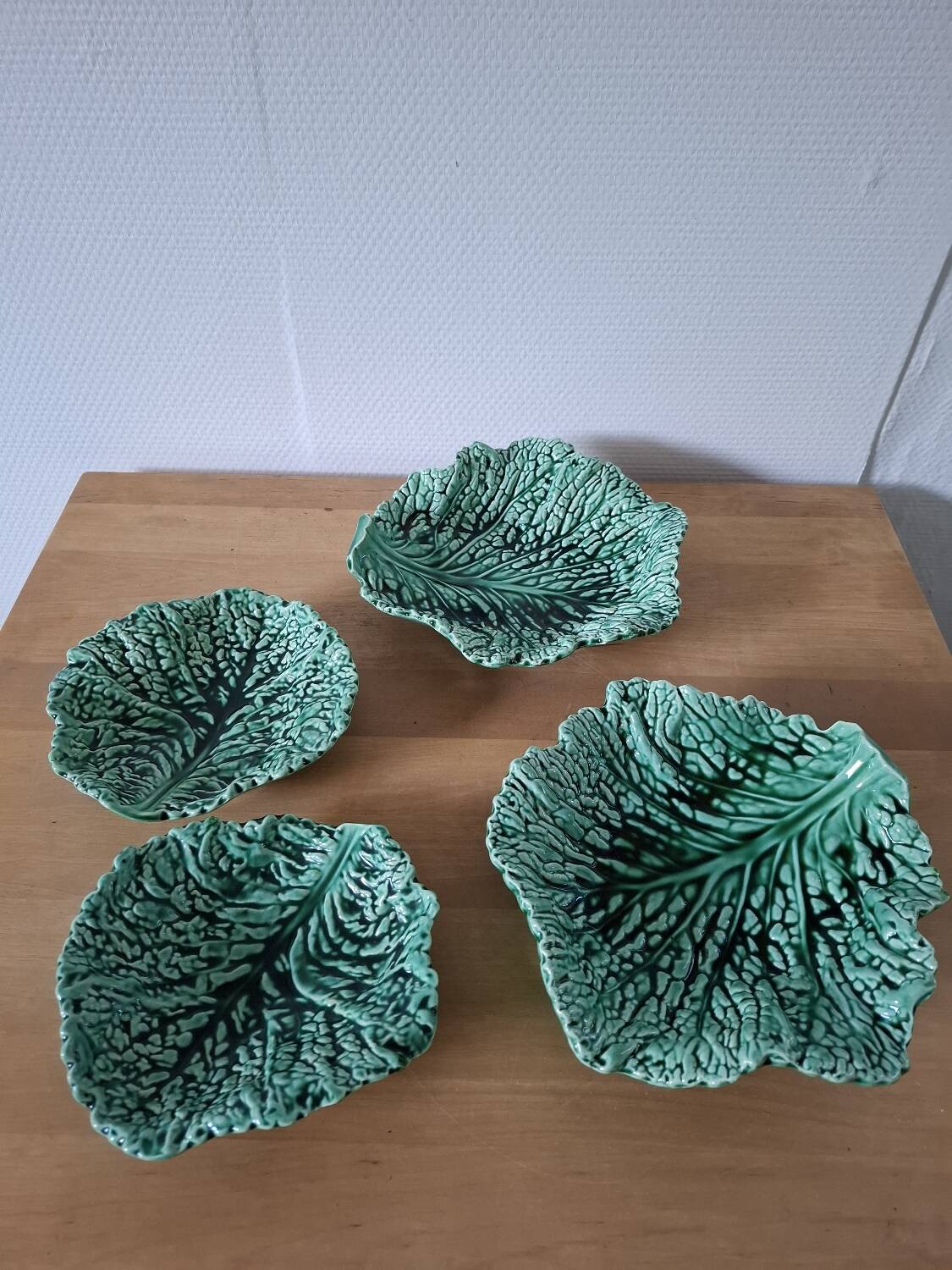 Vintage Sarreguemines slipware dishes