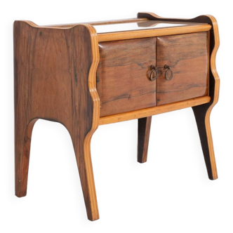 Sculptural Italian Mid-Century nightstand/cabinet, 1950’s