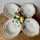 Large vintage barbotine aperitif serving dish