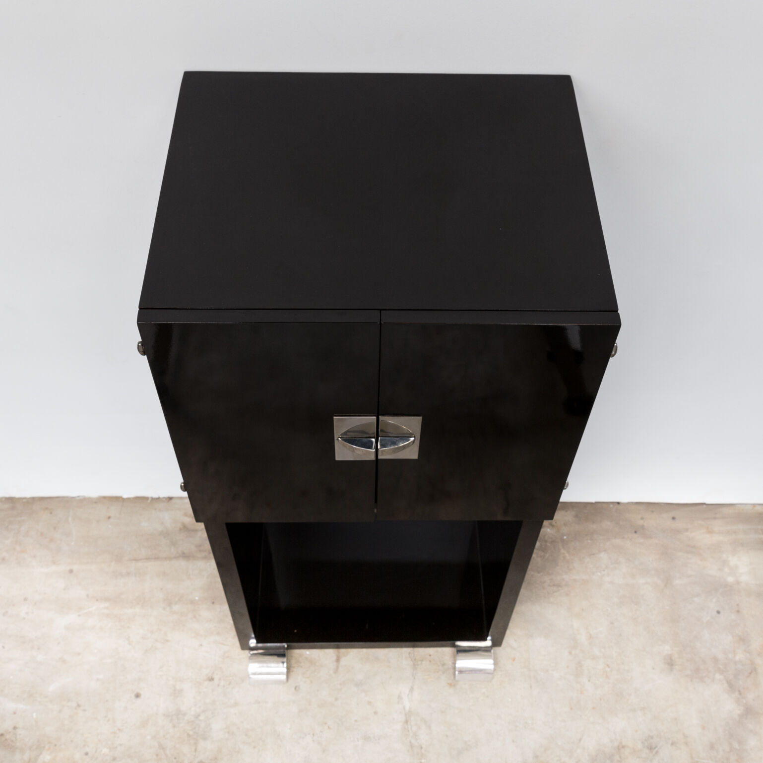 60s Piano lacquered cabinet art deco style