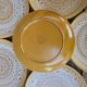 Set of 6 flat plates in stoneware Niderviller model Fauve from the 60s/70s.