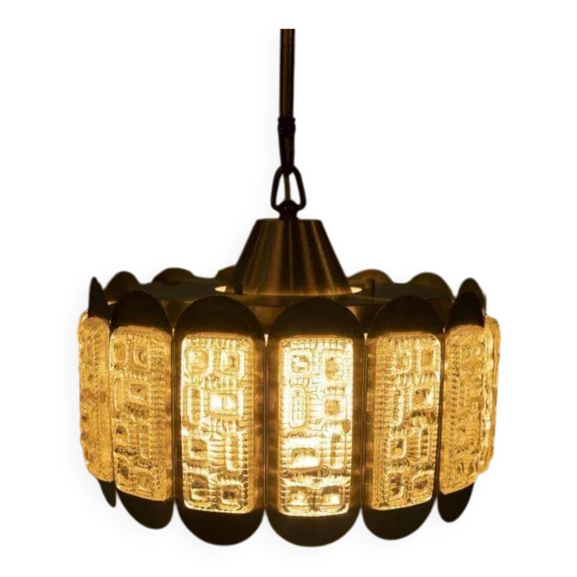 Vintage suspension light, Danish design from the 1960s, Regency style.