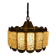Vintage suspension light, Danish design from the 1960s, Regency style.