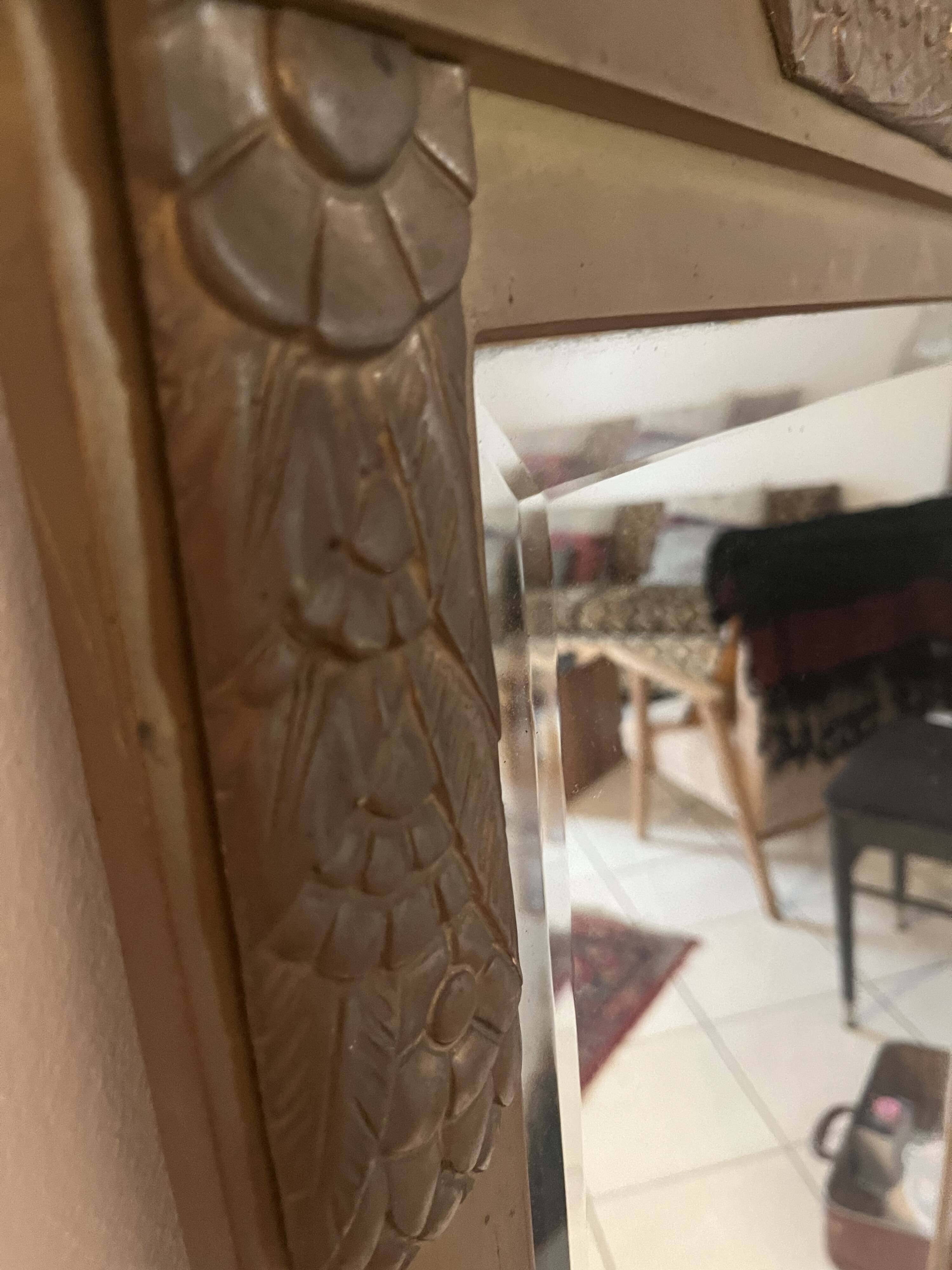 Antique art deco mirror