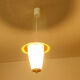 Suspension vintage annees 50, vert cuivre opaline