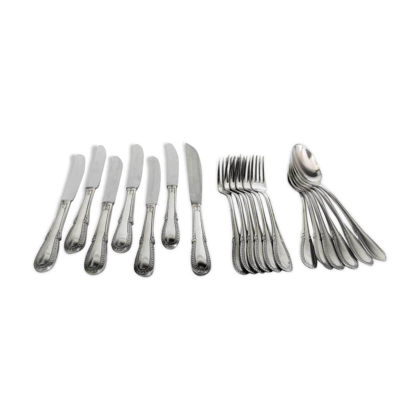 Baroque model silver metal cutlery service