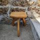 Tabouret tripode porte plante vintage décoration scandinave artisanal slow