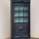 Armoire parisienne vitrée noire et vert grisé 150cm