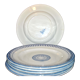 Flat plates Alhambra earthenware of Clairefontaine J.S & G "Terre de fer" 22.5cm