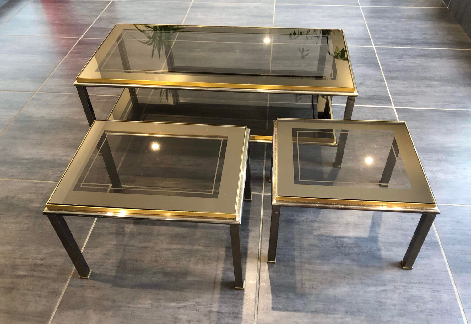 Set of Italian design coffee tables, 1970s