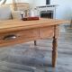 Farmhouse coffee table in solid wood, country style.